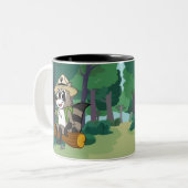 Försterrick-Sitzen FörsterRick | Zweifarbige Tasse (Vorderseite Links)