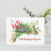 Forstland Schätze Dankbarkeit Erntedank Feiertagskarte (Stehend Vorderseite)