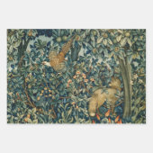 FORSTTIERE Fasan, Fox, Löwe, Hase, grüne Blüte Geschenkpapier Set (Vorderseite 2)