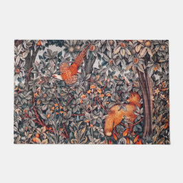 FORSTTIERE Fasane, Fox, Schwarz-weiße Rote Flora Fußmatte