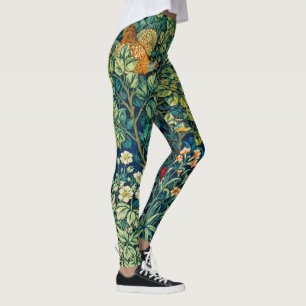 FORSTTIERE Hares, Pheasant Bird, grüne Blüte Leggings
