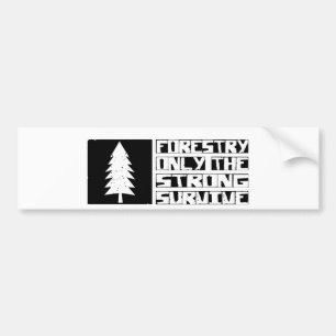 Forstwirtschaft überleben autoaufkleber