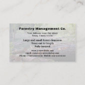 Forstwirtschaftsindustrie-Visitenkarte Visitenkarte (Rückseite)