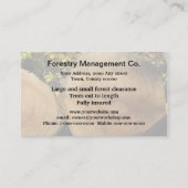 Forstwirtschaftsindustrien, die Traktor Visitenkarte (Rückseite)