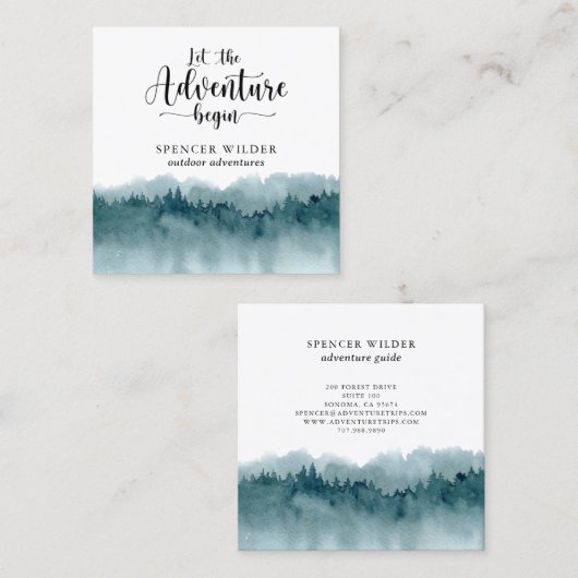 Forstwirtschaftskarte Quadratische Visitenkarte (Vorne/Hinten)