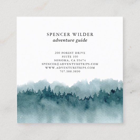 Forstwirtschaftskarte Quadratische Visitenkarte (Rückseite)