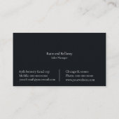 Forstwirtschaftskarte Visitenkarte (Rückseite)