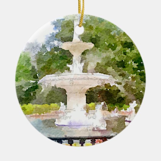 Forsyth Brunnen Aquarell-dem Druck in der Keramik Ornament (Vorne)