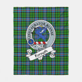Forsyth Clan Abzeichen Tartan Kariert Fleecedecke (Vorderseite)