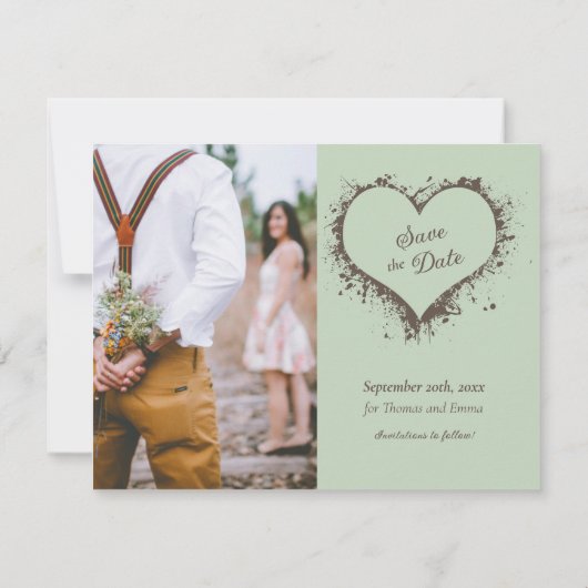 Forsyth Fountain Savannah GA Foto Save the Date Einladung (Rückseite)