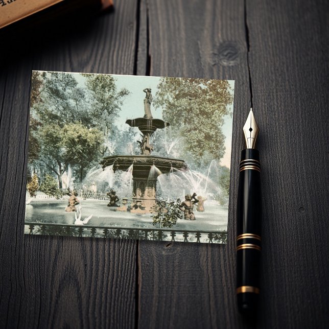 Forsyth Fountain Savannah GA Karton (Forsyth Fountain Savannah GA Cardstock)