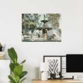 Forsyth Fountain Savannah GA Poster (Heimbüro)