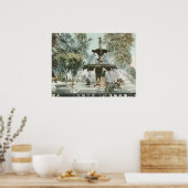 Forsyth Fountain Savannah GA Poster (Küche)