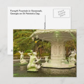 Forsyth Fountain, Savannah, GA Travel Fotografy Postkarte (Vorne/Hinten)