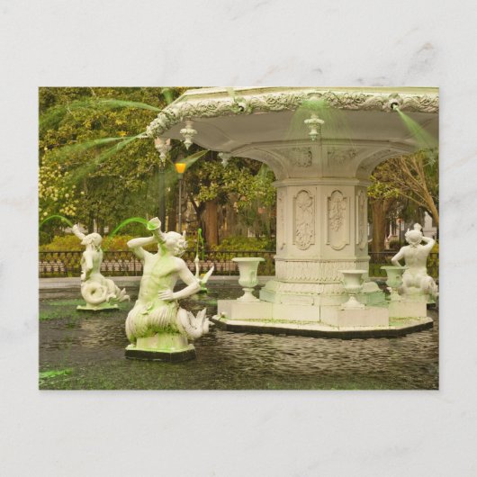 Forsyth Fountain, Savannah, GA Travel Fotografy Postkarte (Vorderseite)