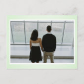 Forsyth Fountain Wasserfarbe Foto Save the Date Ankündigungspostkarte (Rückseite)