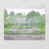 Forsyth Fountain Watercolor Savannah Save the Date Postkarte (Vorderseite)