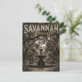 Forsyth-Park-Brunnen USA Postkarte (Stehend Vorderseite)