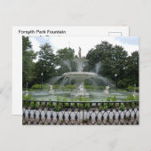 Forsyth park bruntain Savannah, Georgia Postkarte (Vorne/Hinten)