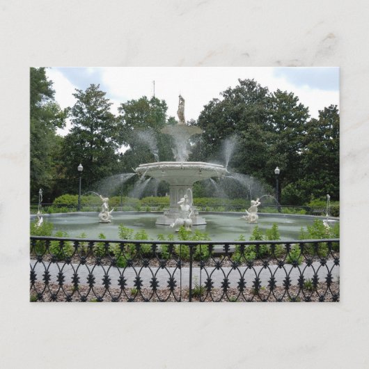 Forsyth park bruntain Savannah, Georgia Postkarte (Vorderseite)