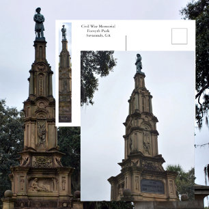 Forsyth Park Bürgerkriegsdenkmal Savannah GA Foto Postkarte