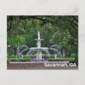 Forsyth Park Fountain in Savannah, GA Postkarte (Vorderseite)
