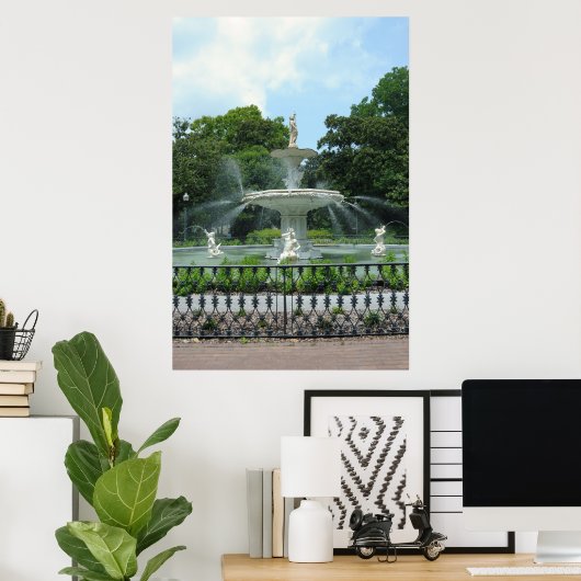 Forsyth Park Fountain Poster (Heimbüro)
