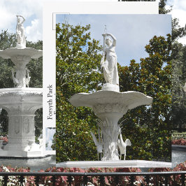 Forsyth Park Fountain Savannah GA Fotografie Postkarte