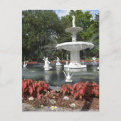 Forsyth Park Fountain Savannah GA Fotografie Postkarte (Vorderseite)