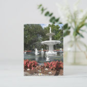 Forsyth Park Fountain Savannah GA Fotografie Postkarte (Stehend Vorderseite)