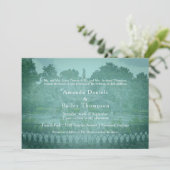 Forsyth Park Fountain Savannah GA Wedding Einladung (Stehend Vorderseite)