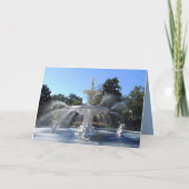 Forsyth Park Fountain, Savannah, Georgia, Card Karte (Rückseite)