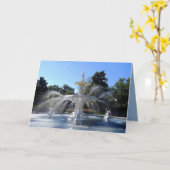 Forsyth Park Fountain, Savannah, Georgia, Card Karte (Gelbe Blume)