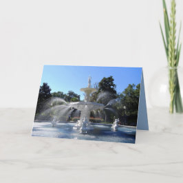 Forsyth Park Fountain, Savannah, Georgia, Card Karte
