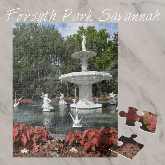 Forsyth Park Fountain Savannah Georgia Fotografie Puzzle
