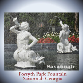 Forsyth Park Fountain Savannah Georgia Fotografie Puzzle