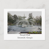 Forsyth Park Fountain Save Georgia Postkarte (Vorderseite)
