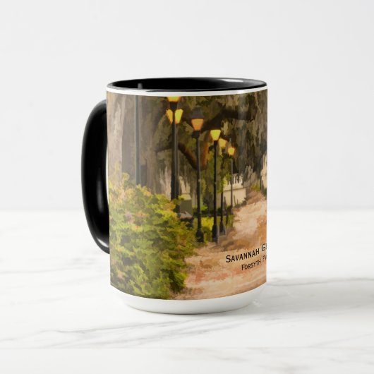 Forsyth Park, Reise-Fotografie der Savanne-GA Tasse (Vorderseite Links)