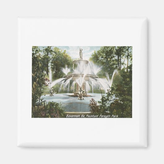 Forsyth Park, Savannah 1906 Vintag Magnet (Vorne)