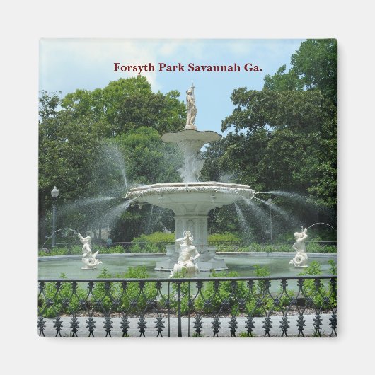 Forsyth Park Savannah Ga. Magnet (Vorne)