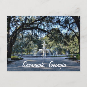Forsyth Park Savannah Georgia Postcard Postkarte