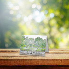 Forsyth Park Springbrunnen Wasserfarbe Vielen Dank Dankeskarte