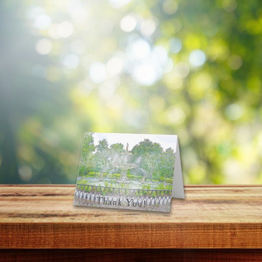 Forsyth Park Springbrunnen Wasserfarbe Vielen Dank Dankeskarte