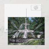 Forsyth Park Wasserbrunnen Savannah Georgia GA Postkarte (Vorne/Hinten)