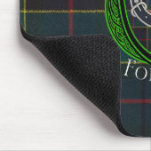 Forsyth-Schottischer-Clan-Tartan & -Wappen Mousepad (Ecke)