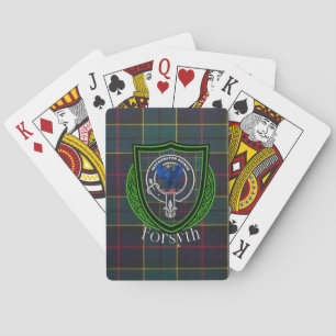 Forsyth-Schottischer-Clan-Tartan & -Wappen Spielkarten