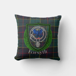 Forsyth Scottish Clan Tartan & Crest Kissen