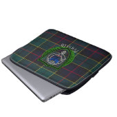 Forsyth Scottish Clan Tartan & Crest Laptopschutzhülle (Vorne Knopf)