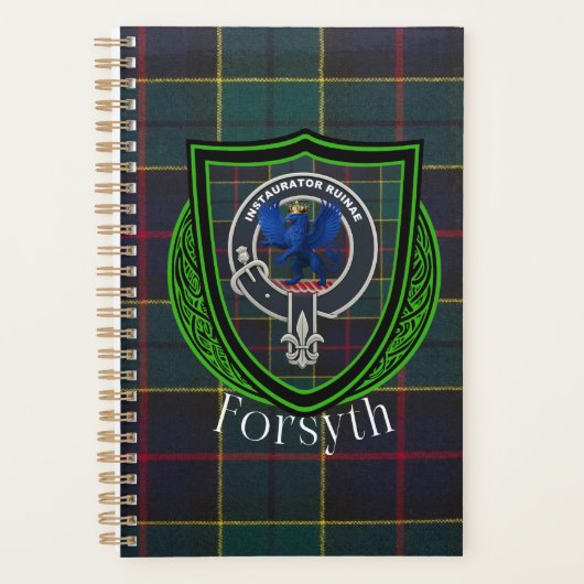 Forsyth Scottish Clan Tartan & Crest Planer (Vorderseite)