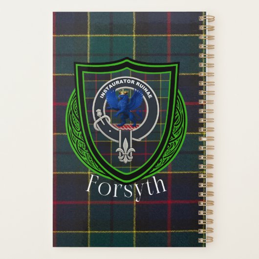 Forsyth Scottish Clan Tartan & Crest Planer (Rückseite)